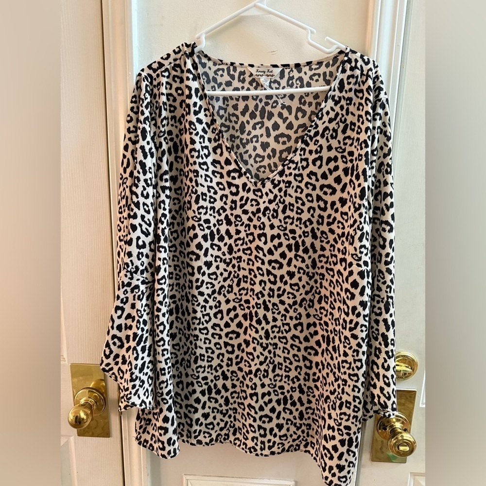 New Krazy Kat Leopard Print Blouse